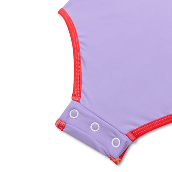 Swim Essentials Purple Print Swimsuit For Girls | Kids Swimwear - My Little Thieves