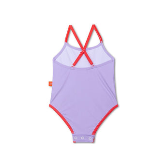 Swim Essentials Purple Print Swimsuit For Girls | Kids Swimwear - My Little Thieves