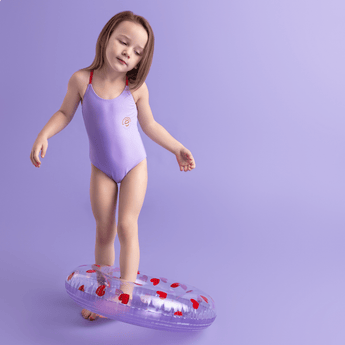 Swim Essentials Purple Print Swimsuit For Girls | Kids Swimwear - My Little Thieves