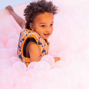 Swimming Vest Orange Blue Sharks - My Little Thieves