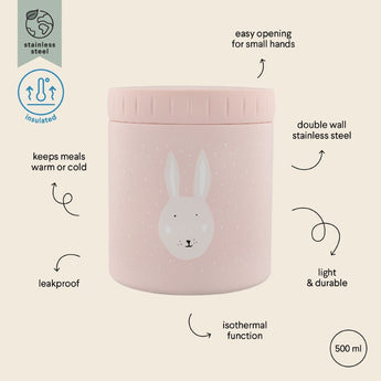 Trixie Insulated Food Jar 500ml | Large Stainless Steel Kids Food Container - My Little Thieves