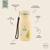 Trixie Kids Water Bottle 350ml | Stainless Steel Animal Design Eco Friendly - My Little Thieves