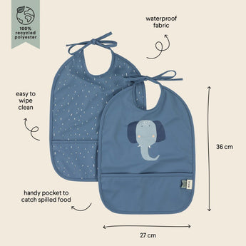 Trixie Waterproof Kids Bibs 2 Pack | Easy Clean Eco Friendly Mealtime - My Little Thieves