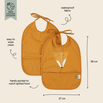 Trixie Waterproof Kids Bibs 2 Pack | Easy Clean Eco Friendly Mealtime - My Little Thieves