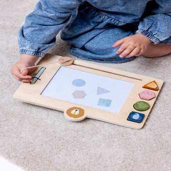 Trixie Wooden Drawing Board | Magnetic Stamps & 4 Colour Doodle Toy - My Little Thieves