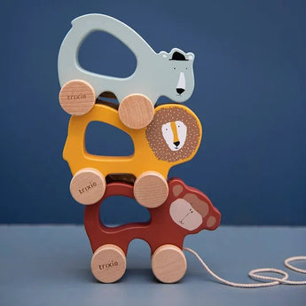 Trixie Wooden Pull Along Toy For Kids | Fsc Certified Toddler Gift - My Little Thieves