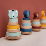Trixie Wooden Stacking Toy For Kids | Educational Toddler Gift 12 M+ - My Little Thieves