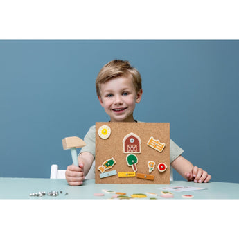 Trixie Wooden Tap Tap Game Farm | Cork Board Hammer Toy For Kids - My Little Thieves