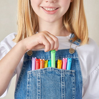 OOLY Cat Parade Watercolor Gel Crayons lifestyle with child