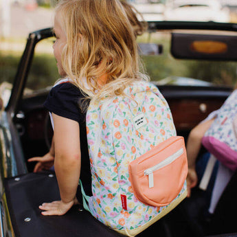 Hello Hossy Watercolor backpack lifestyle