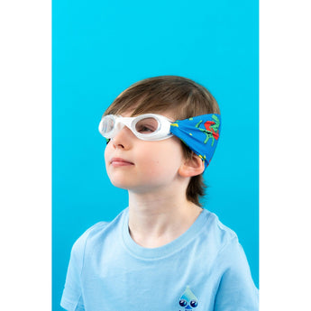 Waterplops Blue Junior Swimming Goggles Ultra Soft Band With Dinos Adventures | Swim Accessories - My Little Thieves