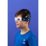 Waterplops Blue Junior Swimming Goggles Ultra Soft Band With Sports Fan | Swim Accessories - My Little Thieves
