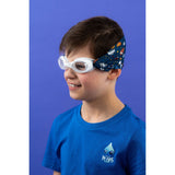 Waterplops Blue Junior Swimming Goggles Ultra Soft Band With Sports Fan | Swim Accessories - My Little Thieves