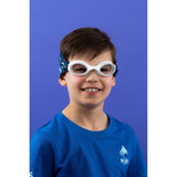 Waterplops Blue Junior Swimming Goggles Ultra Soft Band With Sports Fan | Swim Accessories - My Little Thieves