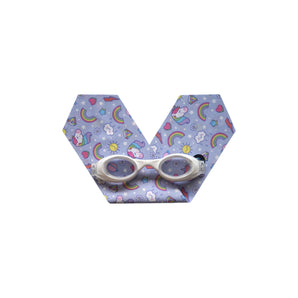 Waterplops White Junior Swimming Goggles Ultra Soft Band With Purple Unicorns | Swim Accessories - My Little Thieves