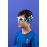 Waterplops White Junior Swimming Goggles Ultra Soft Band With Surf | Swim Accessories - My Little Thieves