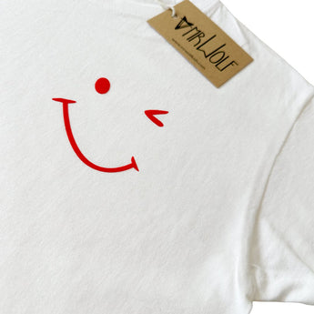 Wink Smiley Unisex Kids T-shirt - My Little Thieves