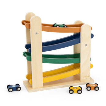 Wooden ramp racer with 4 cars - My Little Thieves