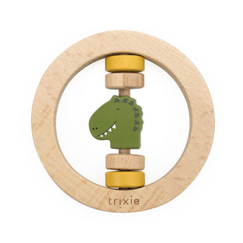 Wooden Round Rattle – Animal Designs - My Little Thieves