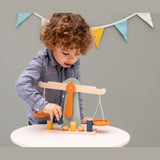 Wooden scale with 6 weights - My Little Thieves