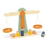Wooden scale with 6 weights - My Little Thieves