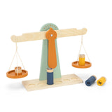 Wooden scale with 6 weights - My Little Thieves