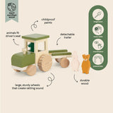 Wooden tractor with trailer - My Little Thieves