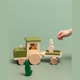 Wooden tractor with trailer - My Little Thieves