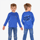 World Of Pop Children’s Blue Long Sleeve Birds Protect T Shirt | Organic Cotton - My Little Thieves