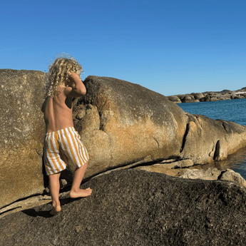 Yellow striped Swim Short - My Little Thieves