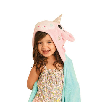 Zoocchini Baby Hooded Towel | Cotton Terry Absorbent Bath Wrap - My Little Thieves