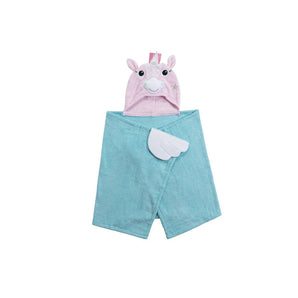 Zoocchini Baby Hooded Towel | Cotton Terry Absorbent Bath Wrap - My Little Thieves