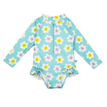 Zoocchini Girls Long Sleeve Swimsuit | Upf 50+ Sun Protection - My Little Thieves