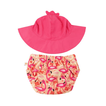Zoocchini Reusable Swim Diaper & Sun Hat Set | Upf 50+ Baby Swimwear - My Little Thieves