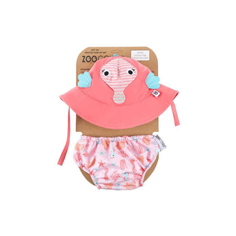 Zoocchini Reusable Swim Diaper & Sun Hat Set | Upf 50+ Baby Swimwear - My Little Thieves