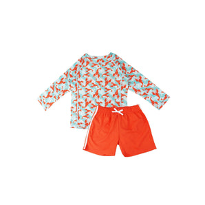 Zoocchini Upf 50+ Rashguard Swim Top & Short Set For Kids - My Little Thieves