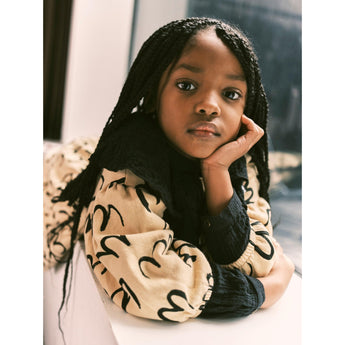 Beau Loves Sand Scribble Gathering Dress | Aw22