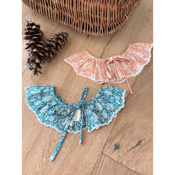 Bonheur Dujour Lotus Flower Print Flounced Collar Removable | Collar