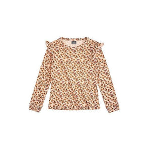 Tocoto Vintage Kid Flowers Printed Top | Beige