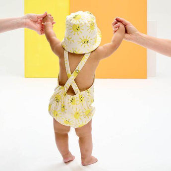The Bonnie Mob Sunshine Bubble Romper | Romper Baby