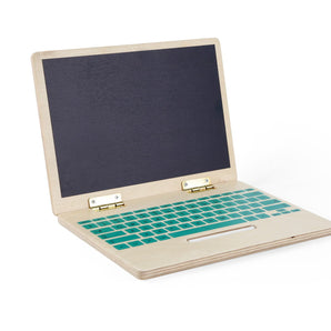 Eco-Friendly Wooden Toy Laptop for Kids