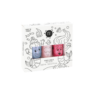 Naimatic Trio Kids Non-Toxic Nail Polish Set -Pack Gift