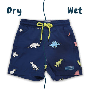 Holly and Beau Dinosaur Color Changing Boy Swim Shorts