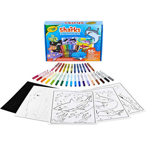 Crayola Sharks 5 In 1 Creativity Kit – Ocean Themed Art Set With Crayons, Marker