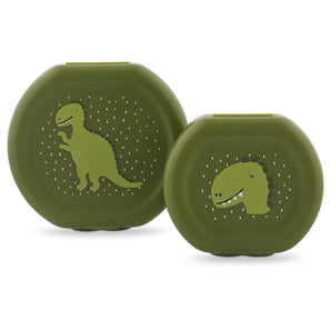 Snack box with clip - 2pcs set with fun animal designs for convenient snack storage