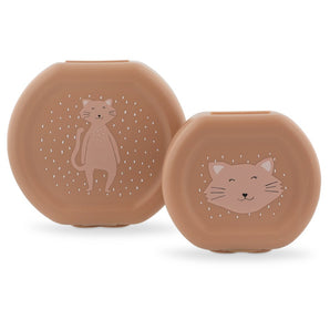 Snack box with clip - 2pcs set with fun animal designs for convenient snack storage