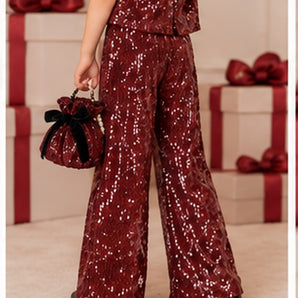 PHI Clothing - Bordeaux sequins bag