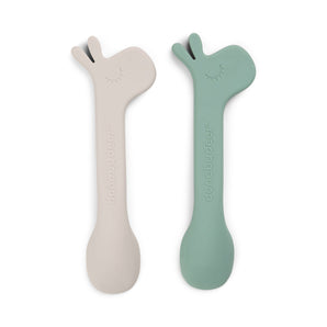 Done By Deer Silicone Baby Spoons 2-Pack, Eco-Friendly Gift Choice