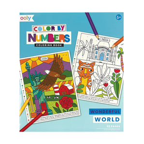 Color by Numbers Coloring Book Featuring Wonderful World and Mythical Friends Themes