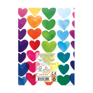 Side Notes Sticky Notes Tab Sets - Rainbow Hearts